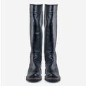 Cizme dama negre  din piele naturala Zipper