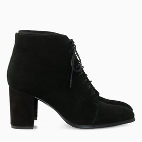 Ghete dama din piele intoarsa neagra Judith