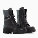 Ghete dama din piele naturala neagra Banshee