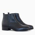 Ghete dama din piele neagra Derby