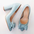 Pantofi din piele naturala bleu Lullaby