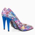 Stiletto din piele naturala cu print Lisboa