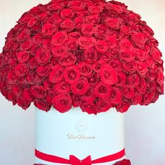 500 Red Naomi Rose Box | FlorPassion Luxury Valentines Gift | Send Roses to Milan Como