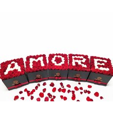Valentines Roses and Gifts to Italy | Fresh Roses Box | FlorPassion Luxury Florist Milan Como