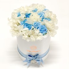Preserved Roses and Hydrangea Box | Send Flowers to Milan | Birthday Flower