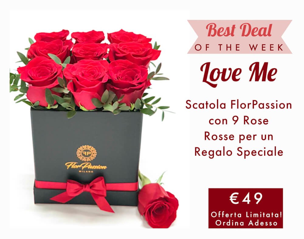Box Rose Rosse FlorPassion Milano