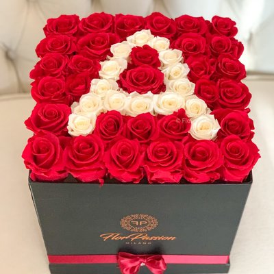 Box Rose Lettera Personalizzata