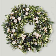 Cotton and Olive branches Eco-Friendly Christmas Wreath