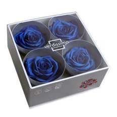 ROSA Premium Stabilizzata 4pz BLU ROYAL