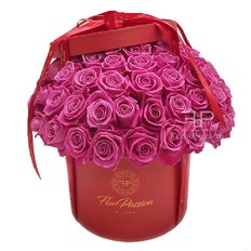 Rose Box | 75 Pink Roses | Send Flowers to Milan